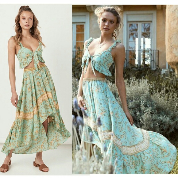 New spell designs Maisie skirt vintage turquoise M - Picture 7 of 8